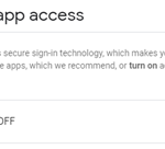 Allow less secure apps OFF