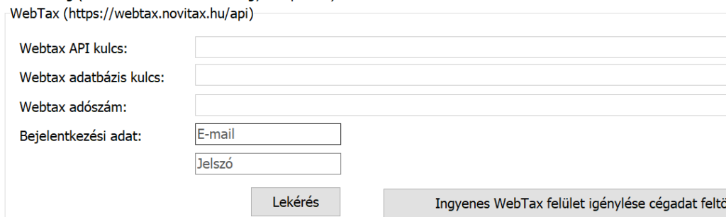 WebTax kapcsolat