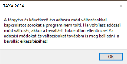 Adózási mód változások