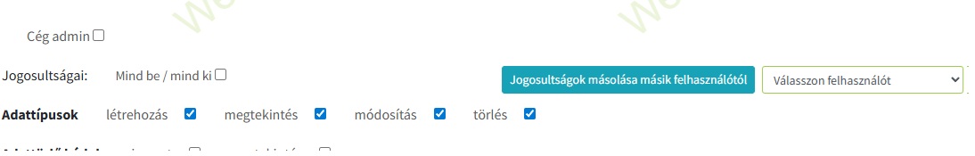 Jogosultságok másolása