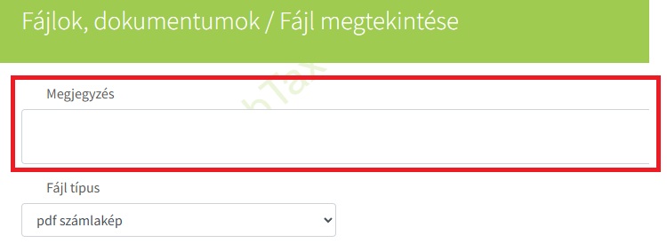 Megjegyzés rögzíétse