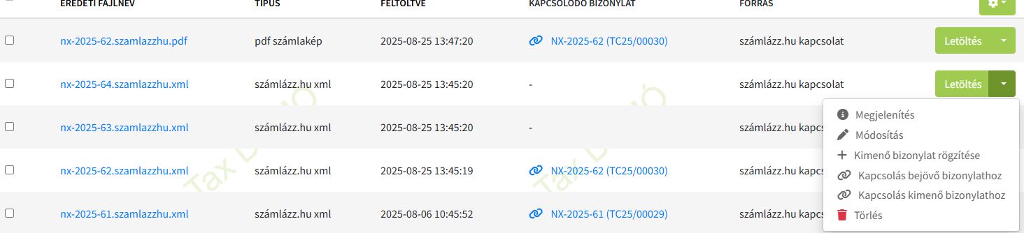 Számlázz.hu xml kézi feldolgozása