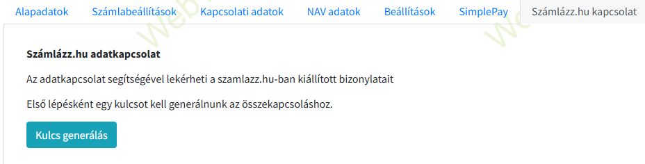 szamlazz.hu adatkapcsolat