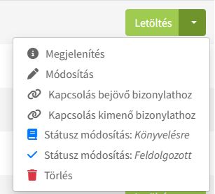 Feldolgozási státusz