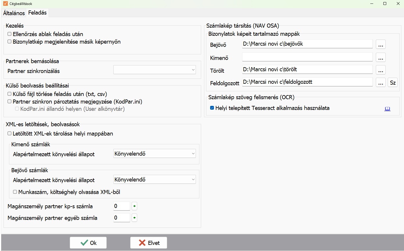 NAV OSA Számlakép társítás