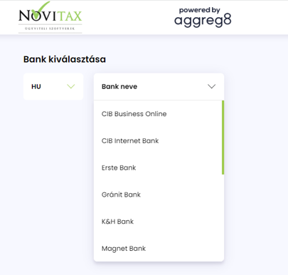Bank kiválasztása