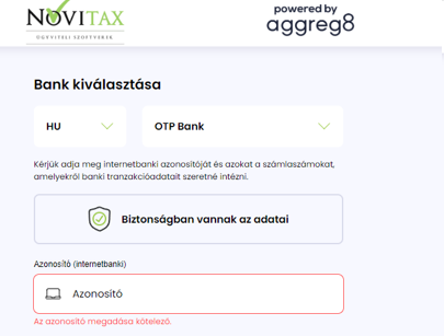 Internetbank azonosító