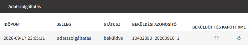API-s adatszolgáltatás